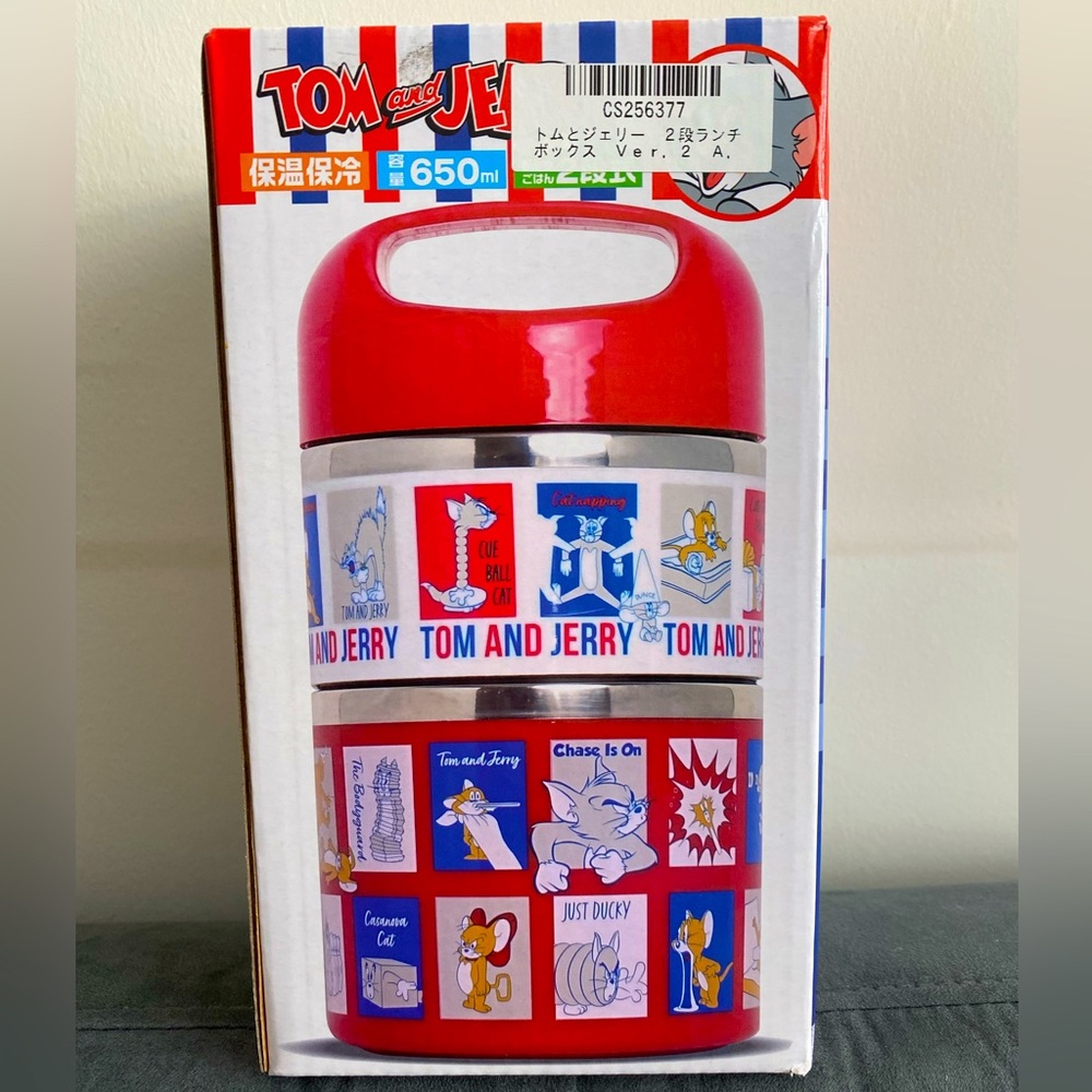 Tom and Jerry Stainless Steel 2 levels Lunch box from Japan